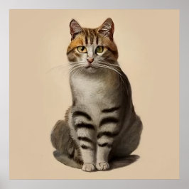 Egeïsche Zee - Kattenportret Poster