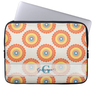 Egeïsche zomer stralende stip Mandala Laptop Sleeve