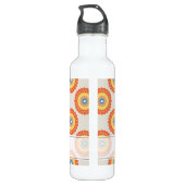 Egeïsche zomer stralende stip Mandala Waterfles (Achterkant)