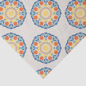 Egeïsche zomerse Sinaasappels en citroenen Polka D Tissuepapier (Detail)