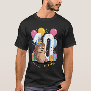 Egel 10e verjaardag jongen meisje 10 jaar oud tien t-shirt