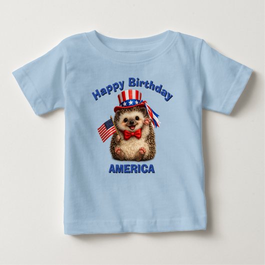 Egel (5an) Patriottisch Kinder T-Shirt (Voorkant)