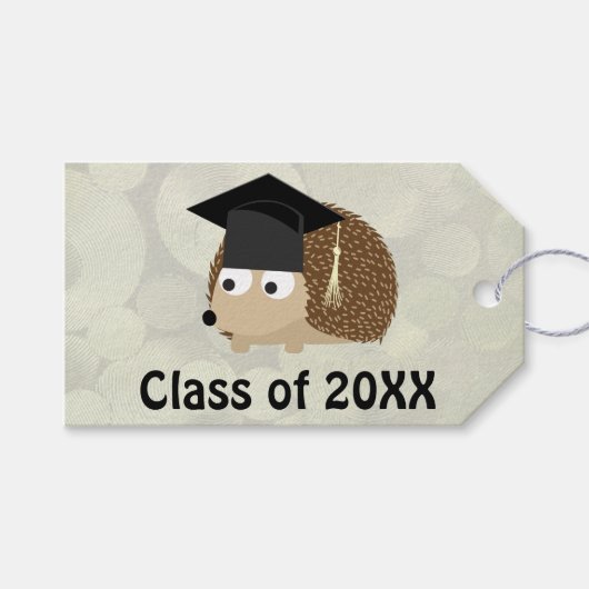 Egel-Afstuderen Cadeaulabel (Voorkant (Horizontaal))