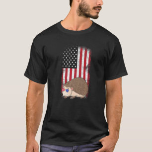 Egel Amerikaanse vlag jongens meisjes Man Vierde T-shirt