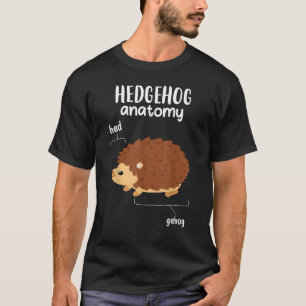 Egel Anatomy Cute Hedgel Mannen Vrouwen T-shirt