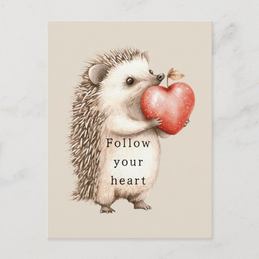 egel-appelhart briefkaart (Voorkant)