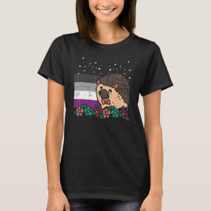 Egel Asexual Flag Flowers Animal Ace Pride Lgb T-shirt
