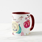 Egel Autumn Art Mok Aangepaste naam (Voorkant rechts)