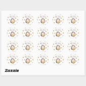 Egel Baby Shower Ronde Sticker (Vel)