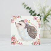 Egel Baby shower Uitnodiging (Staand voorkant)