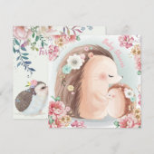 Egel Baby shower Uitnodiging (Voorkant / Achterkant)