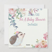 Egel Baby shower Uitnodiging (Achterkant)