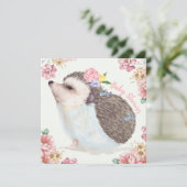 Egel Baby shower Uitnodiging (Staand voorkant)