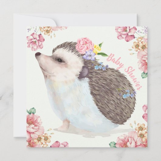 Egel Baby shower Uitnodiging (Voorkant)