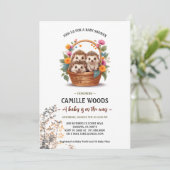 Egel Baby shower Uitnodiging (Staand voorkant)