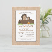 Egel Baby shower Uitnodiging (Staand voorkant)