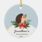 Egel Baby's eerste kerstOrnament Keramisch Ornament (Voorkant)