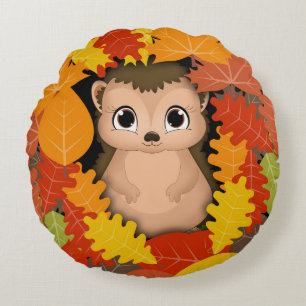 Egel Bedankt Polyester Round Sierkussen (16 inch) Rond Kussen