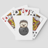 Egel bij Bowling met Bowling Pokerkaarten (Achterkant)