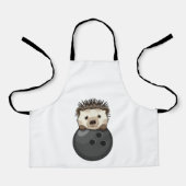 Egel bij Bowling met Bowling Schort (Voorkant)