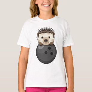 Egel bij Bowling met Bowling T-shirt