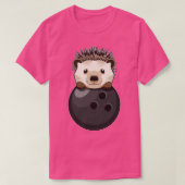 Egel bij Bowling met Bowling T-shirt (Design voorkant)