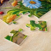 Egel bij kattenvoer op terras legpuzzel (Zijkant)