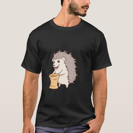 Egel bij pottenbakkerij t-shirt (Voorkant)