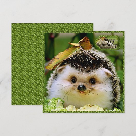 Egel Birthday Card Bedankkaart (Voorkant / Achterkant)