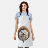 Egel blij speels plezier springen in de lucht vreu schort (Gedragen)