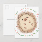 Egel & Bloemen Illustratie Briefkaart (Voorkant / Achterkant)
