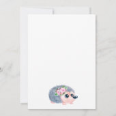 Egel-boegballonnen roze florale verjaardieren kaart (Achterkant)