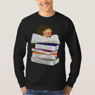 Egel Boek  Stekelvarken Braam Egel Boekenwurm Nerd T-shirt