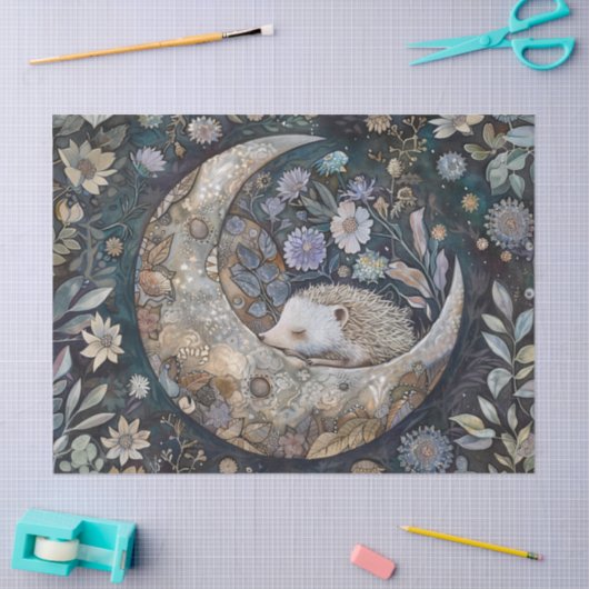  egel bos bloemenplanten William Morris Tissuepapier (Craft)