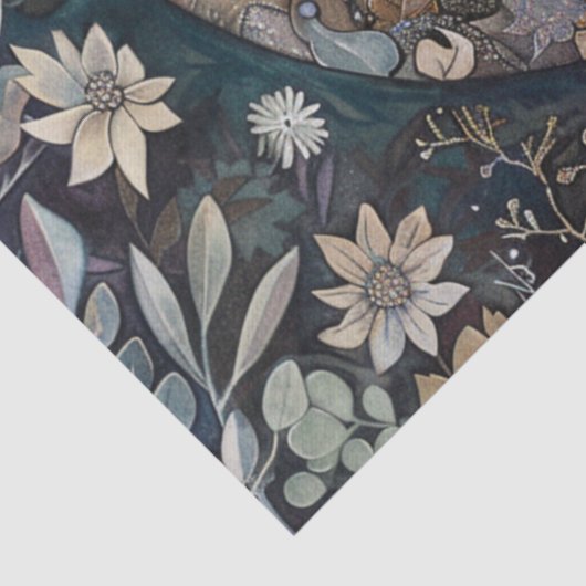 egel bos bloemenplanten William Morris Tissuepapier (Detail)