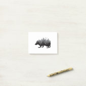 Egel Bos Grijze Kleur Ontwerp Post-it® Notes (Op bureau)