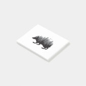 Egel Bos Grijze Kleur Ontwerp Post-it® Notes (Schuin)