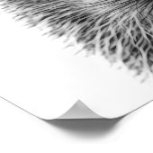 Egel Bosland Modern Portret zwart wit Poster (Hoek)