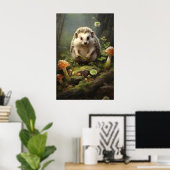 Egel Botanische Muurprint, Forestcore Dier Poster (Thuiskantoor)