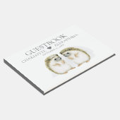 Egel Brides Cute Lesbian Gay Couple Weddenschap Gastenboek (Hoek)