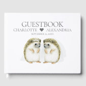 Egel Brides Cute Lesbian Gay Couple Weddenschap Gastenboek (Voorkant)