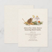 Egel Butterfly paddenstoel Woodland Baby shower Kaart (Voorkant / Achterkant)