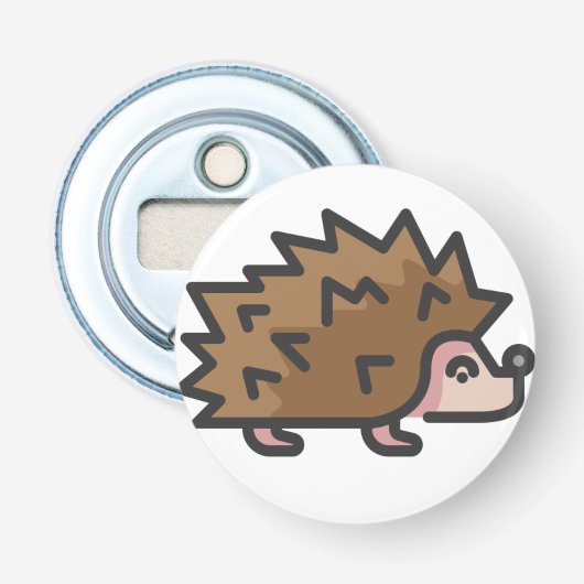 egel button flesopener (Voorkant)