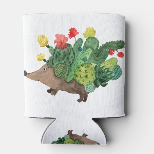 Egel Cactus Bloemen 4 CF Blikjeskoeler (Achterkant)