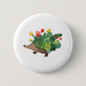 Egel Cactus Flowers 4 CF Ronde Button 5,7 Cm (Voorkant)