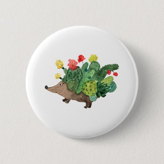 Egel Cactus Flowers 4 CF Ronde Button 5,7 Cm (Voorkant)