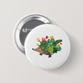 Egel Cactus Flowers 4 CF Ronde Button 5,7 Cm (Voorkant /achterkant)