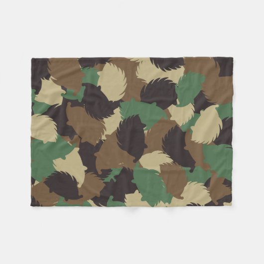 Egel camouflage fleece deken (Voorkant (Horizontaal))