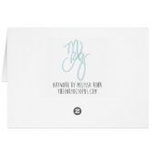 Egel Couple Wedding Card (Achterkant Horizontaal)