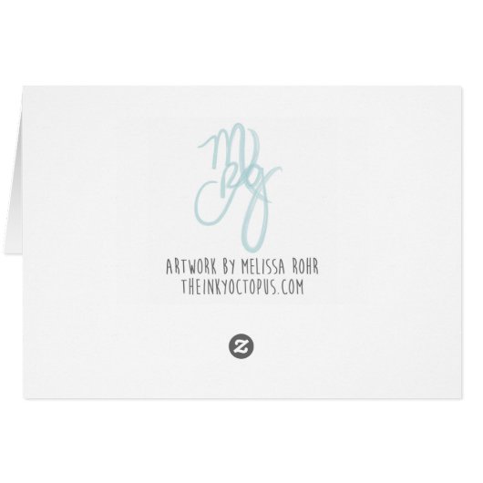 Egel Couple Wedding Card (Achterkant Horizontaal)